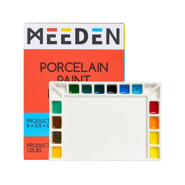 meeden-palettes-palette-porcelaine-18-puits-aquarelle-blanc image 1