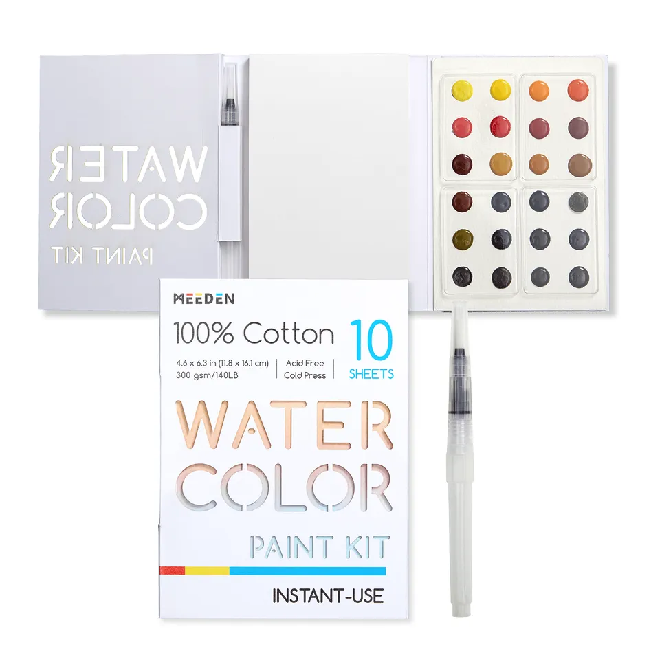 meeden-watercolor-kit-aquarelle-24-couleurs-voyage image 1