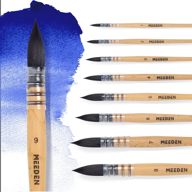 meeden-set-9-pinceaux-aquarelle-synth-tiques image 1