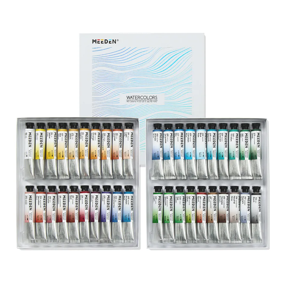 meeden-watercolor-aquarelle-tube-40-x-15-ml-professionnelle image 1