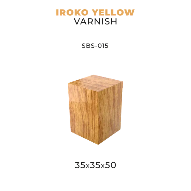 scale75-accessories-iroko-yellow-varnish-socle-bois-35x35x50-mm-vernis image 1