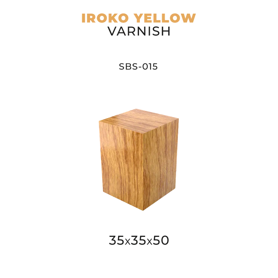 scale75-accessories-iroko-yellow-varnish-socle-bois-35x35x50-mm-vernis image 1