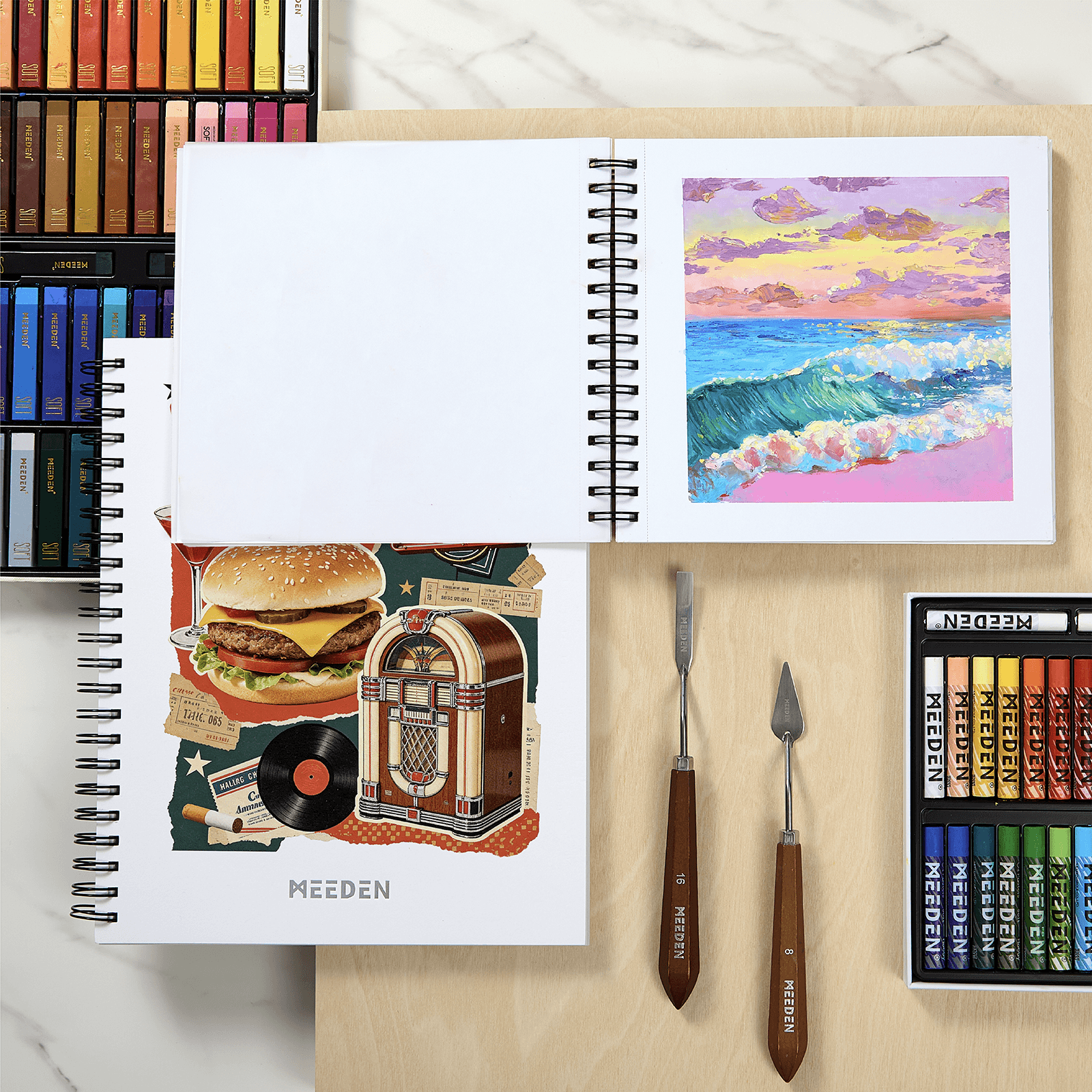 meeden-bloc-papier-pastel-l-huile-23x30-cm-30-feuilles-300g image 7