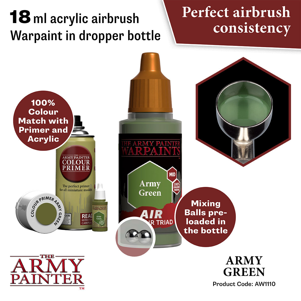 the-army-painter-warpaints-air-peinture-a-rographe-army-green image 2