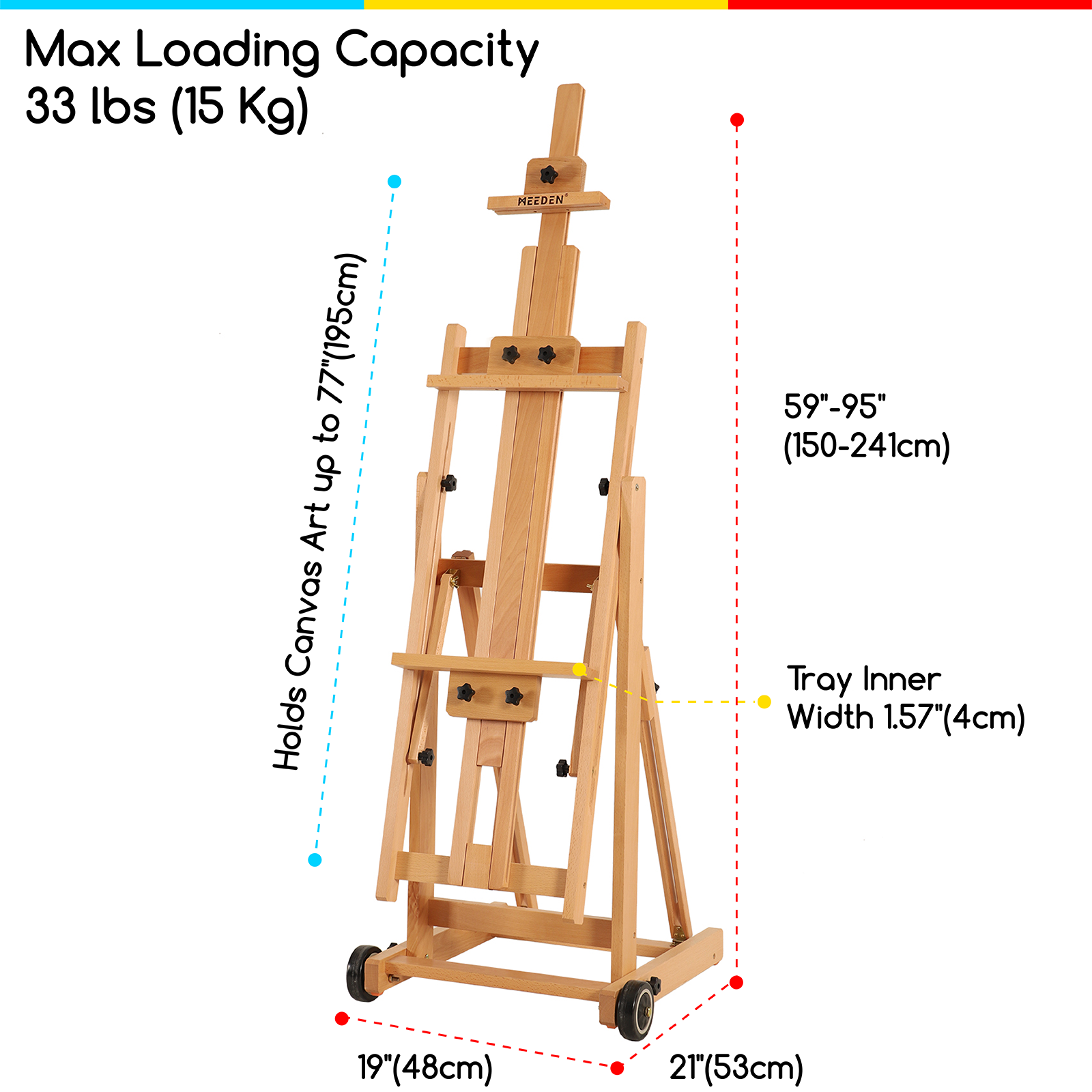 meeden-floor-easels-w14-chevalet-bois-h-tre-roulettes image 8