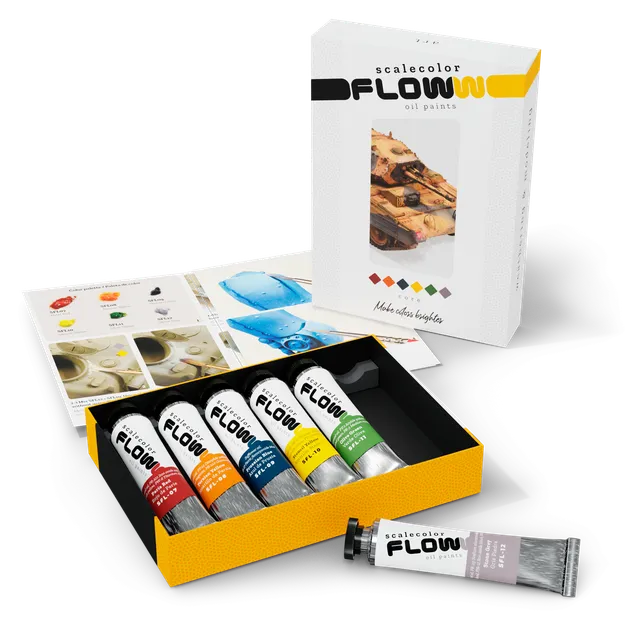 scale75-floww-oils-core-set-peinture-l-huile-mate-maquette image 1