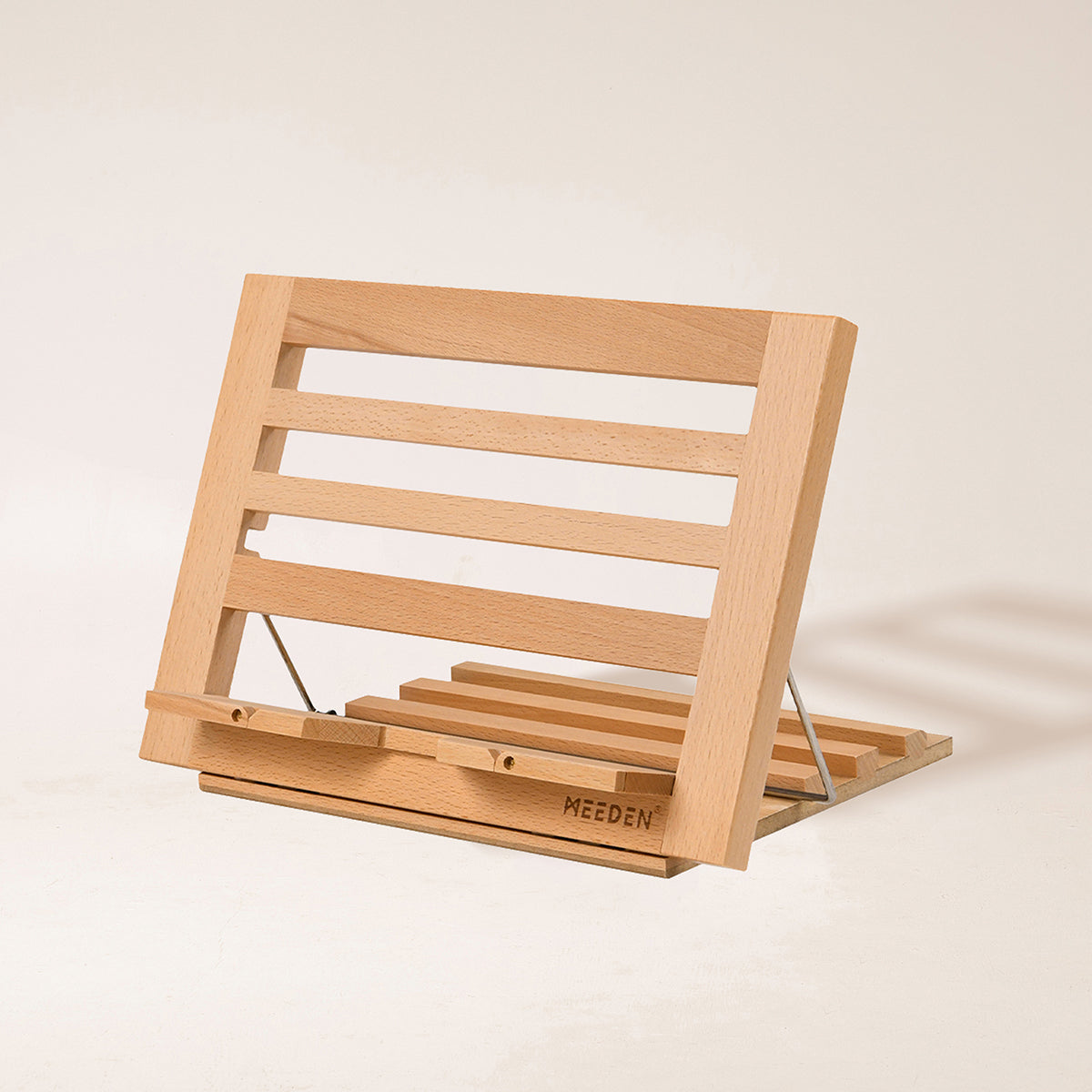 meeden-pupitre-livre-bois-h-tre-r-glable-naturel image 1