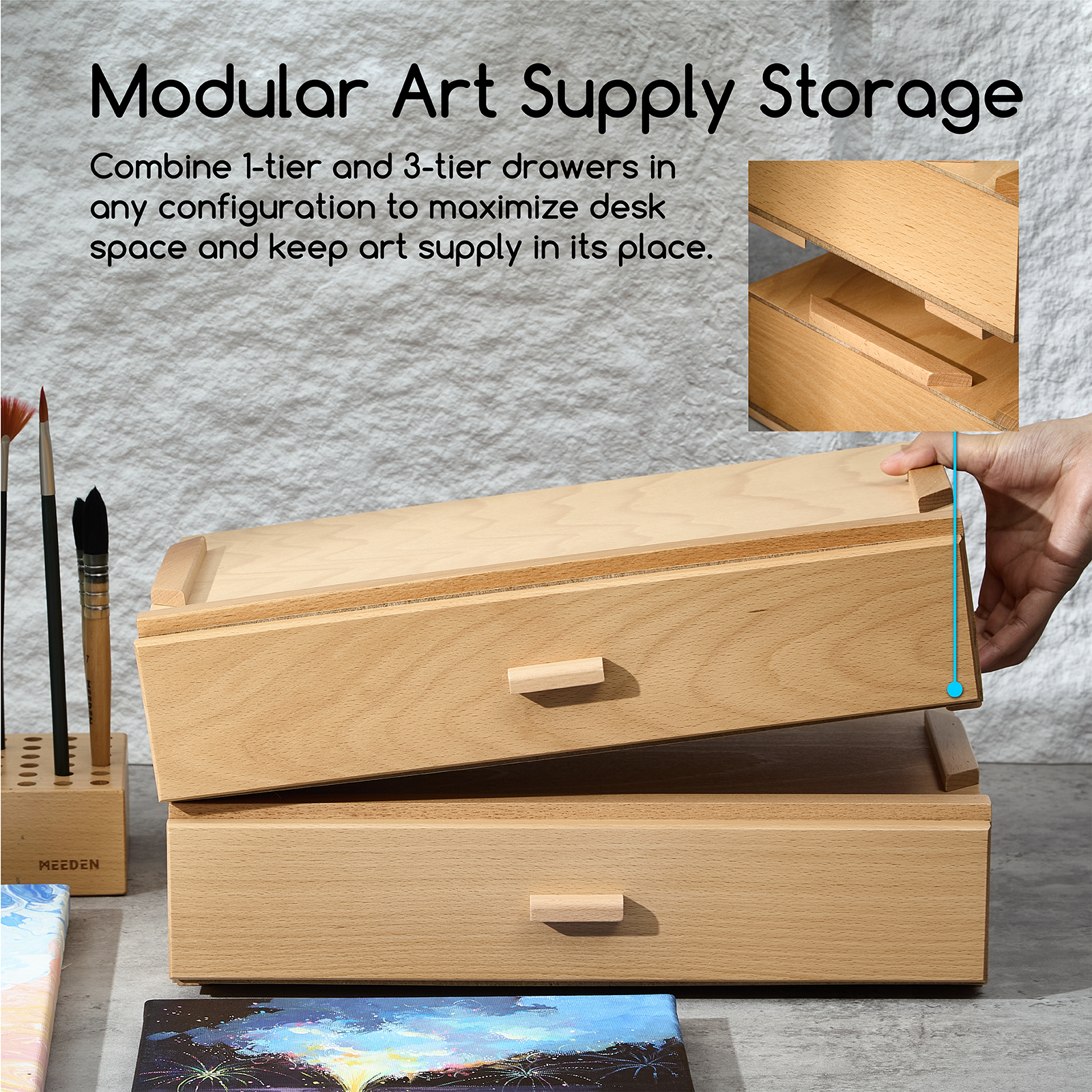 meeden-storage-boxes-bo-te-bois-h-tre-1-tiroir image 3