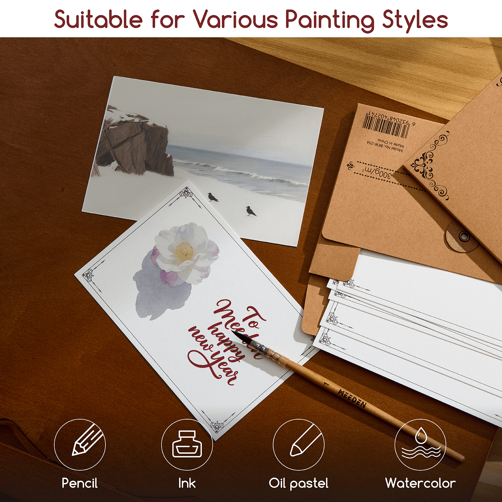 meeden-cartes-postales-aquarelle-coton-20-pi-ces-10x15 image 8