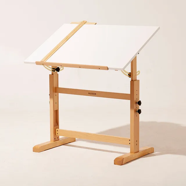 meeden-xsz-5-table-dessin-bois-blanche-inclinable image 1
