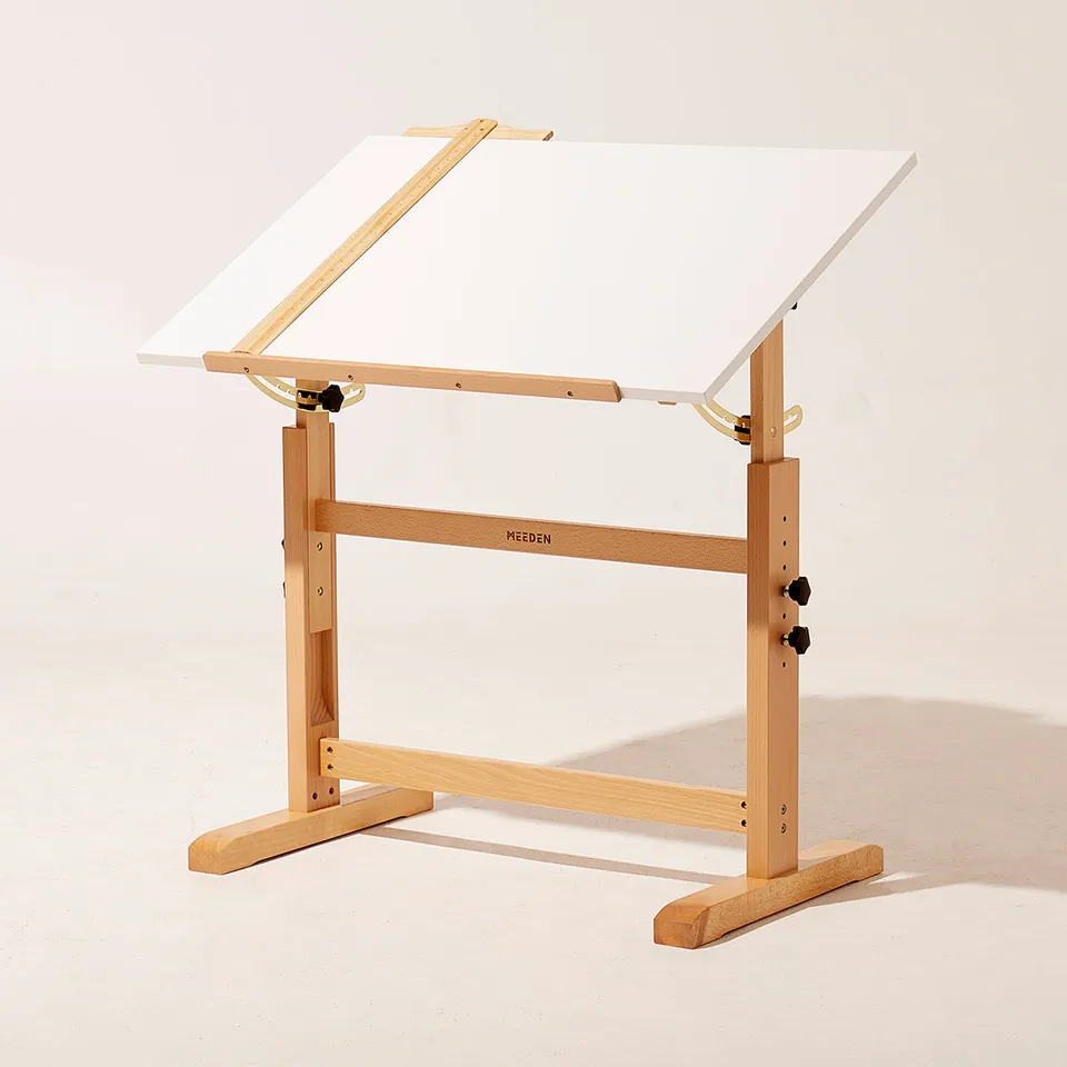 meeden-xsz-5-table-dessin-bois-blanche-inclinable image 1