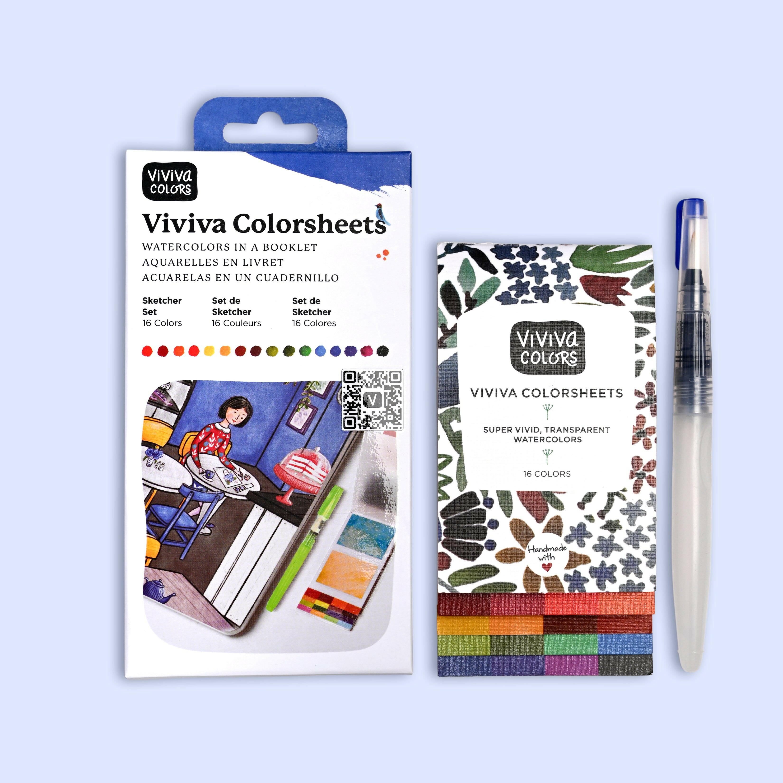 viviva-sketcher-set-original-kit-aquarelle-pinceau-eau image 2