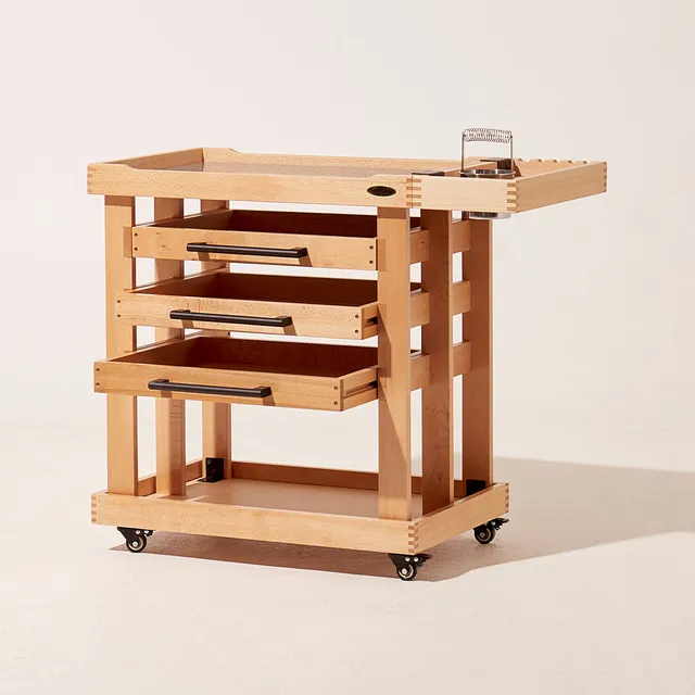 meeden-art-carts-w13h-desserte-bois-5-niveaux-naturel image 1