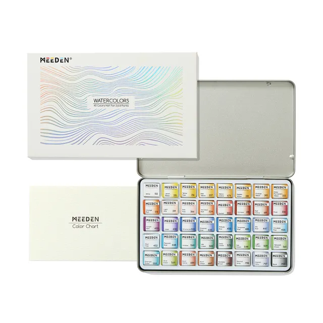 meeden-watercolor-coffret-aquarelle-40-godets-semi-humide-pro image 1