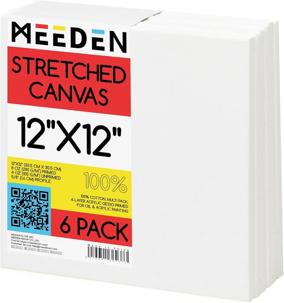 meeden-canvas-ch-ssis-entoil-coton-30x30-cm-lot-6 image 1