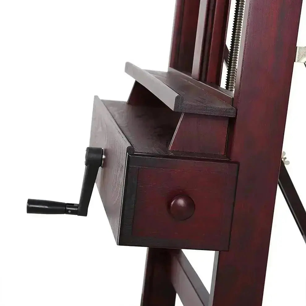 meeden-floor-easels-chevalet-manivelle-w15s-noyer-cerise image 8