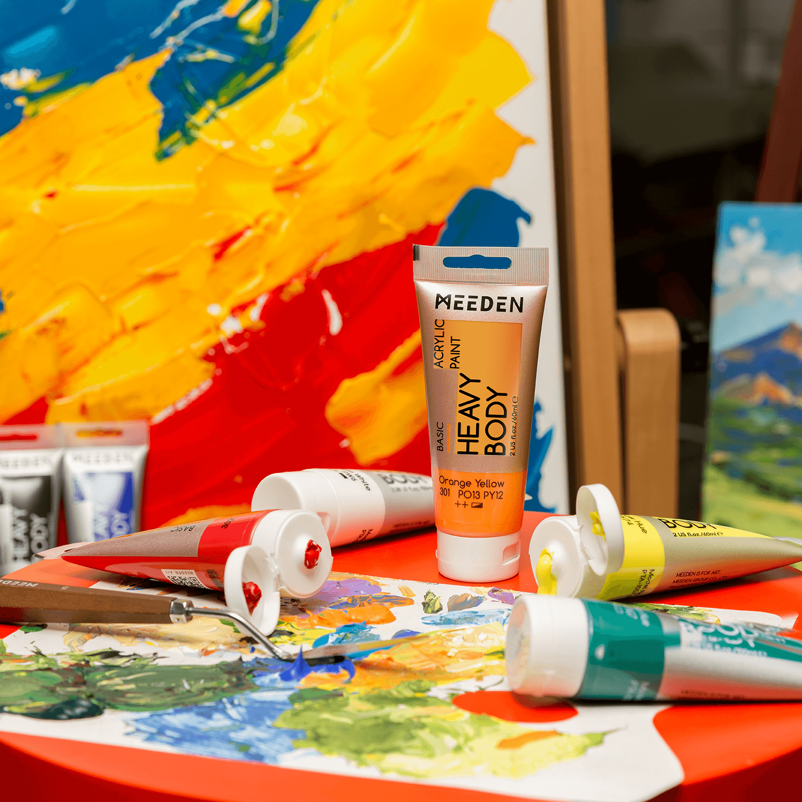 meeden-heavy-body-peinture-acrylique-6-tubes-60-ml-basiques image 3