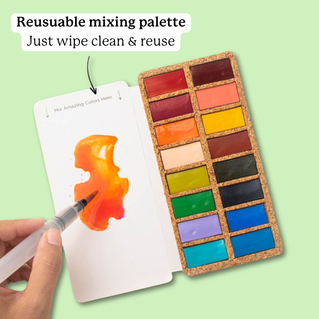 viviva-watercolor-pans-spring-16-colors-palette-li-ge-16-couleurs image 7