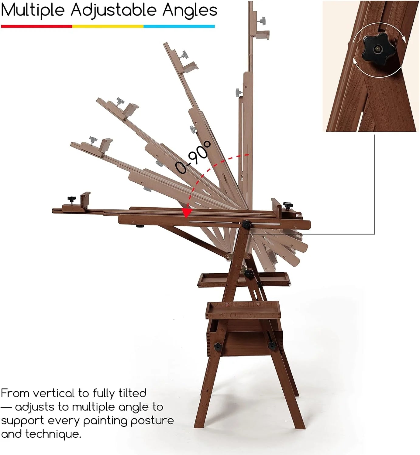meeden-floor-easels-chevalet-h-tre-noyer-rangement image 4