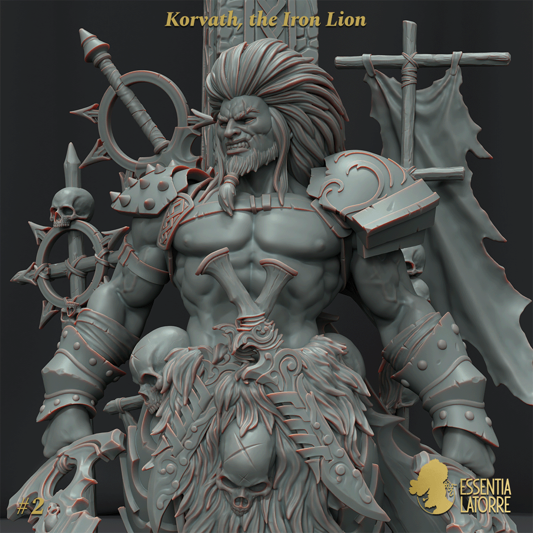 scale75-busts-korvath-the-iron-lion-buste-peindre image 2