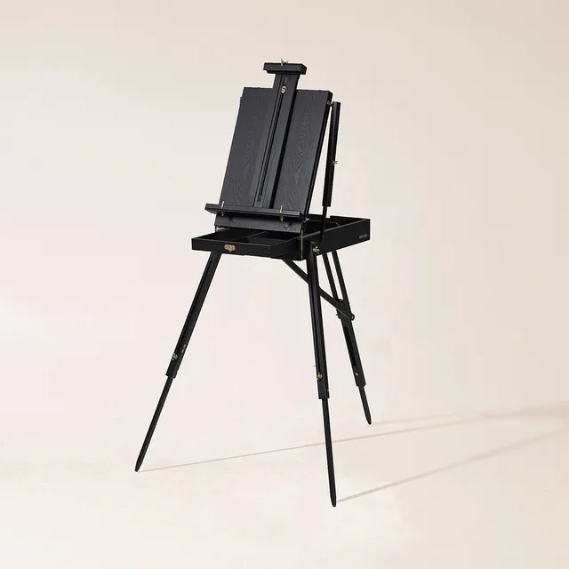 meeden-hx-3-chevalet-plein-air-bois-pliable-avec-tiroir image 1