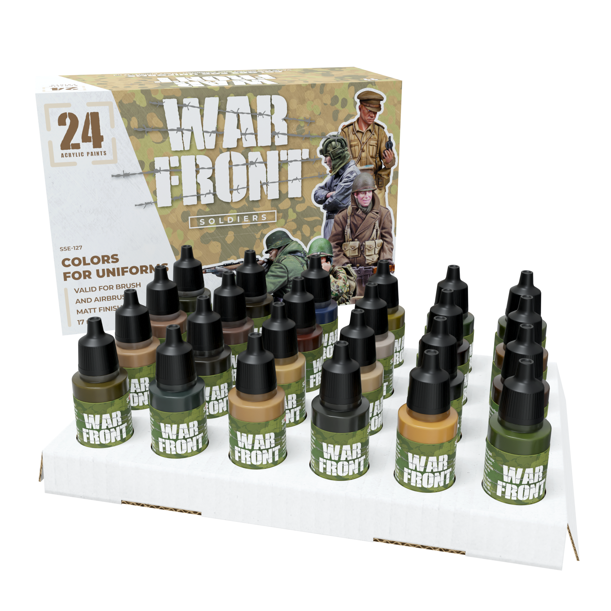 scale75-warfront-soldiers-set-24-peintures-uniformes-acrylique image 2