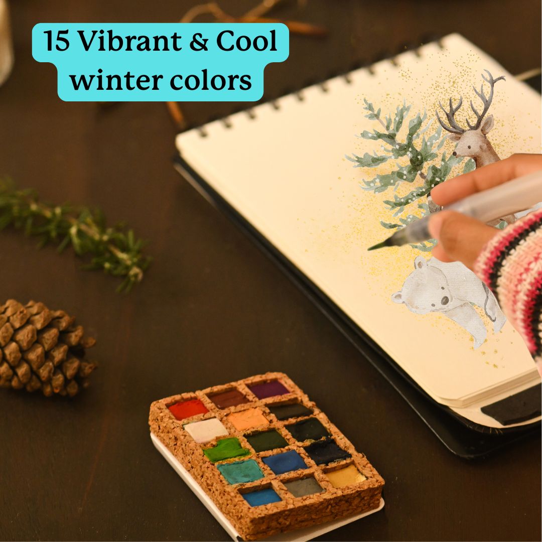 viviva-watercolor-pans-winter-godets-aquarelle-15-couleurs-lot-5 image 6
