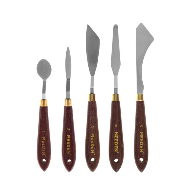 meeden-palette-knives-couteau-palette-5-pi-ces-inox-bois image 1