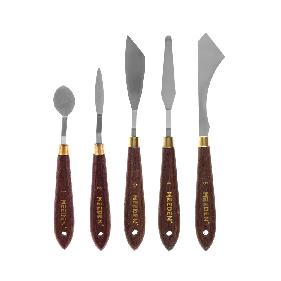 meeden-palette-knives-couteau-palette-5-pi-ces-inox-bois image 1