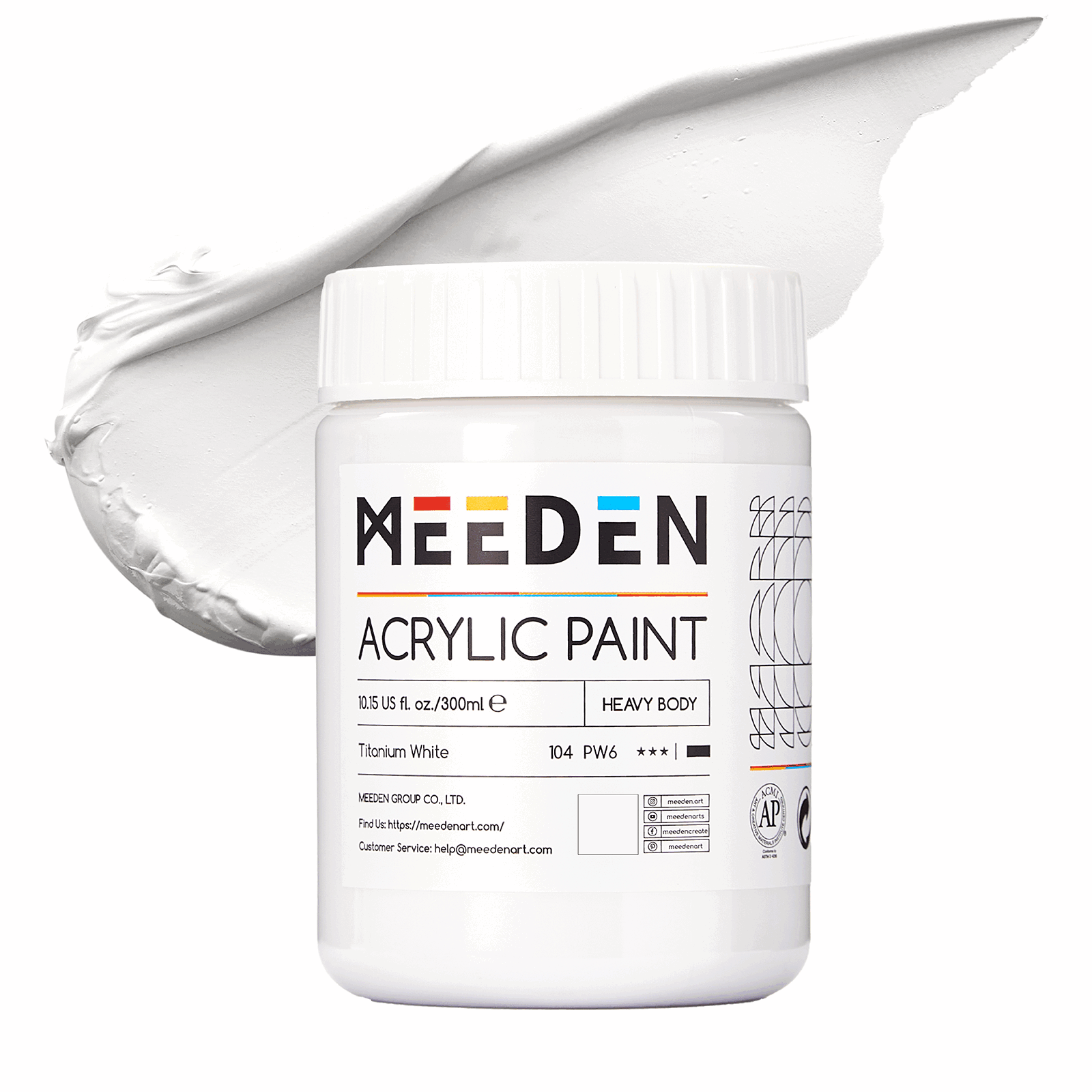 meeden-acrylic-paint-acrylique-noir-et-blanc-2x300ml image 4