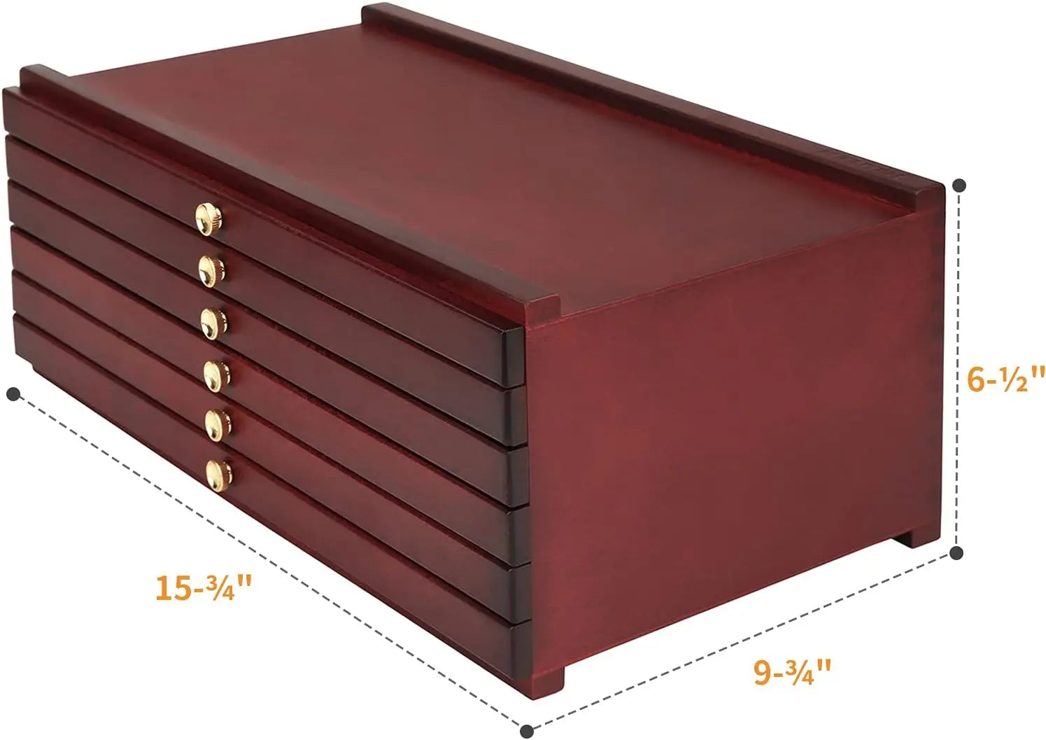 meeden-bo-te-rangement-6-tiroirs-noyer-fonc image 2