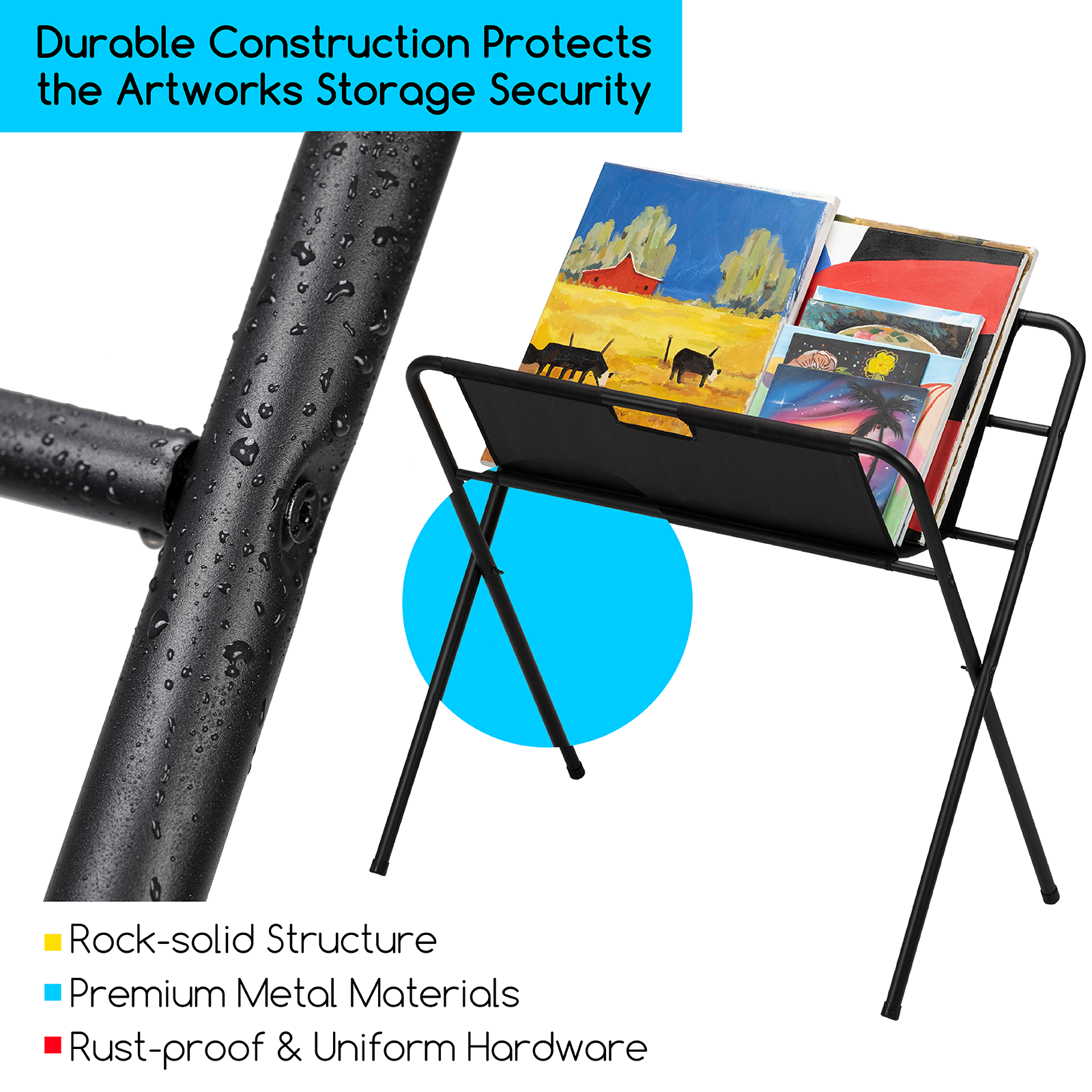 meeden-racks-pr-sentoir-toiles-m-tal-noir-pliable image 4