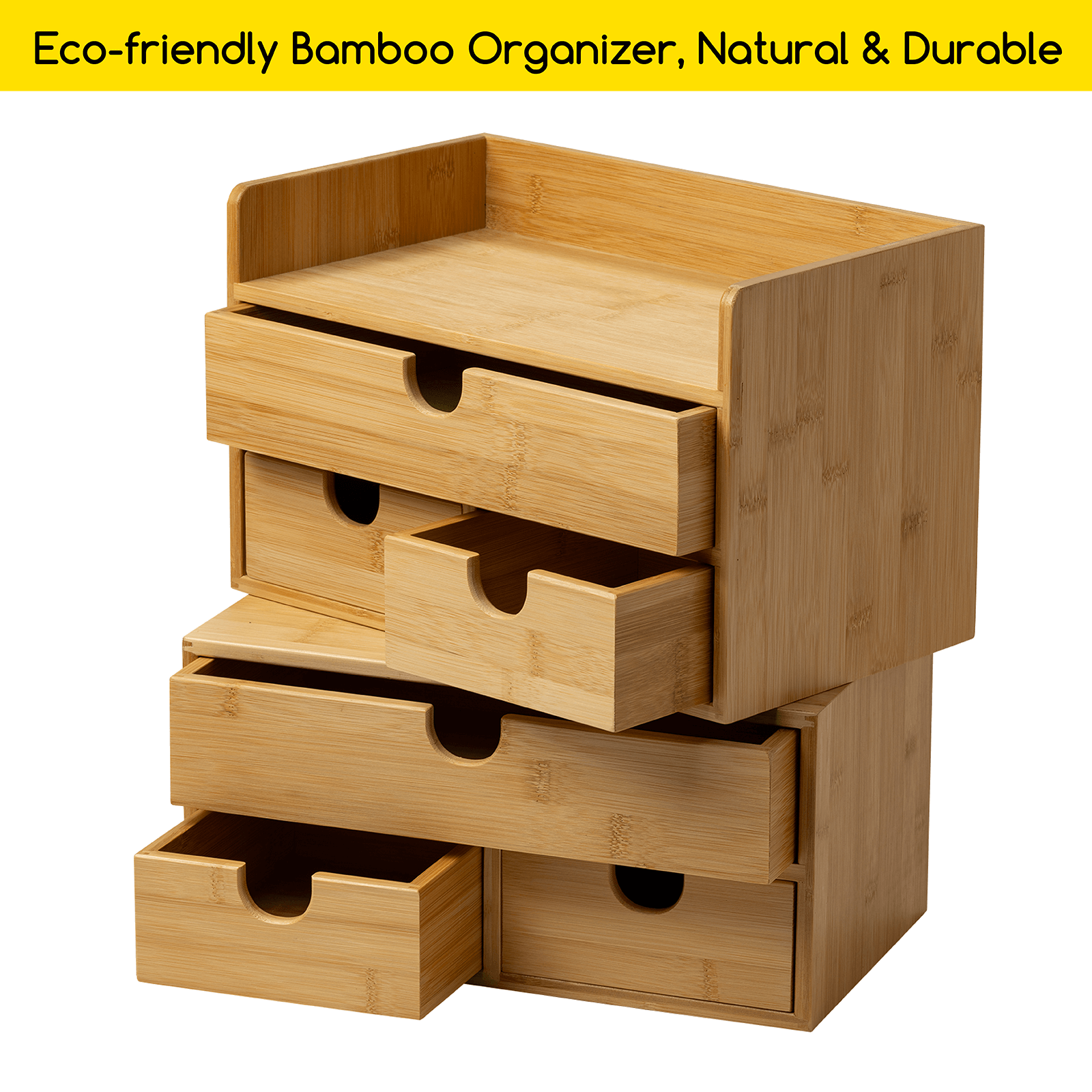 meeden-storage-boxes-organisateur-bureau-bambou-3-tiroirs image 5