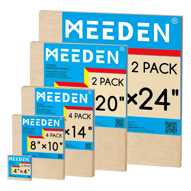 meeden-canvas-panneau-bois-bouleau-3-4-lot-multi-formats image 1