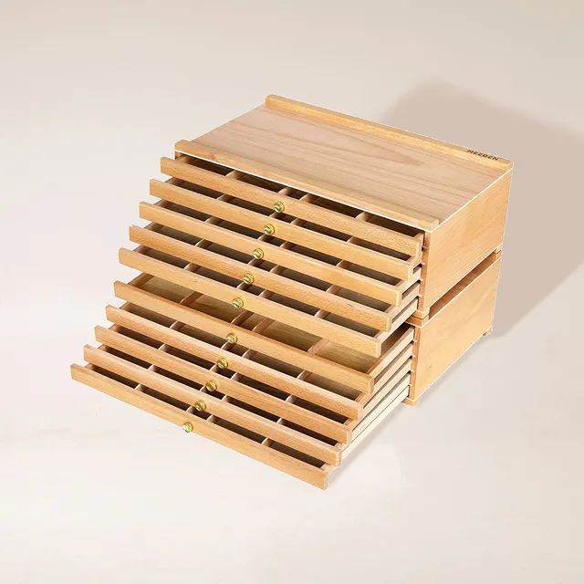 meeden-storage-boxes-bo-te-rangement-10-tiroirs-naturel image 1