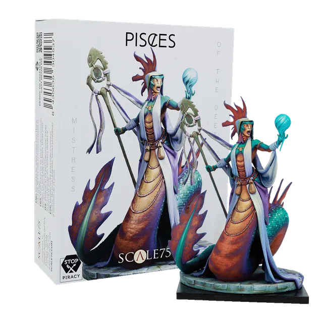 scale75-zodiac-pisces-figurine-r-sine-fantasy-poissons-non-peinte image 1