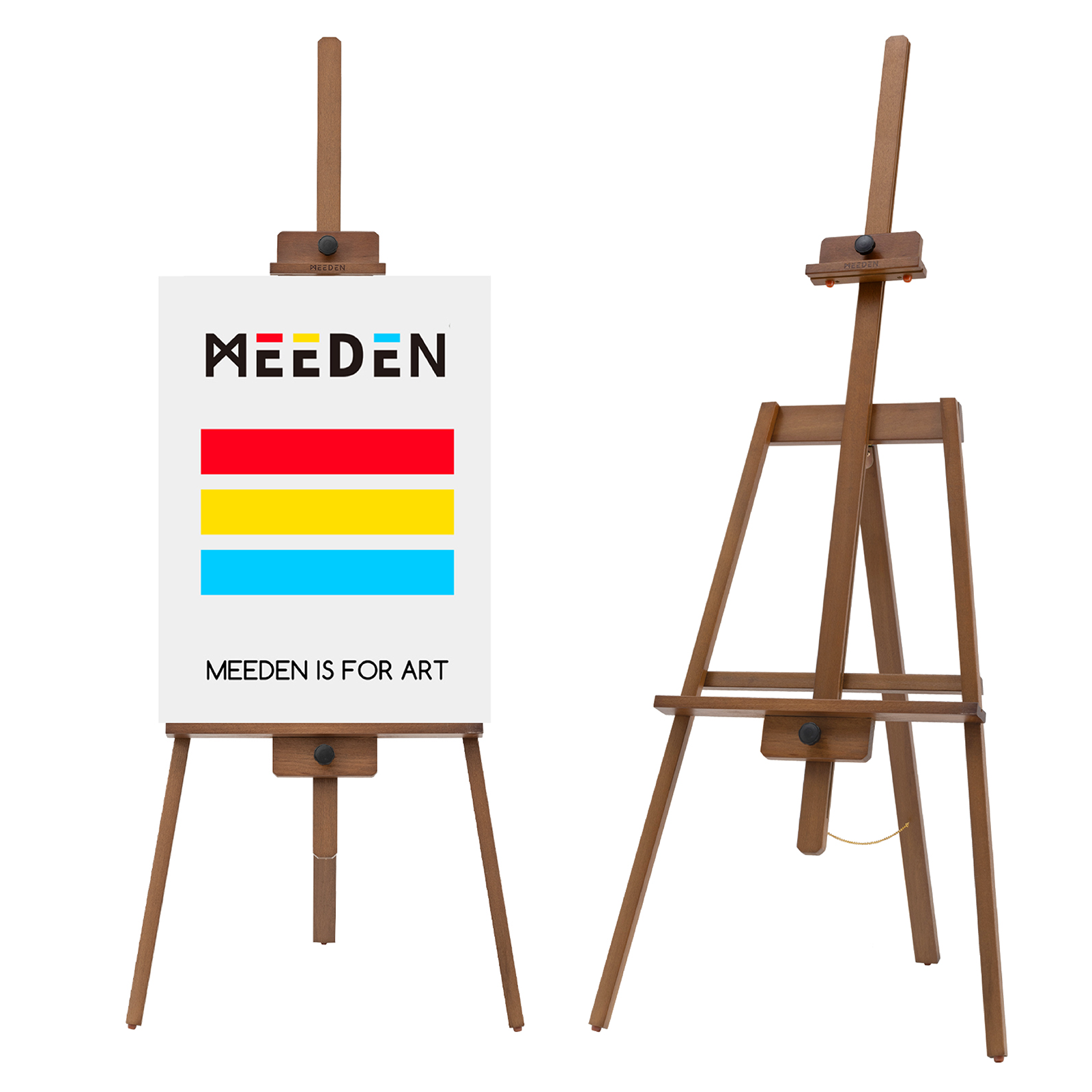 meeden-display-easels-w09-chevalet-tr-pied-bois-noyer-155-cm image 3
