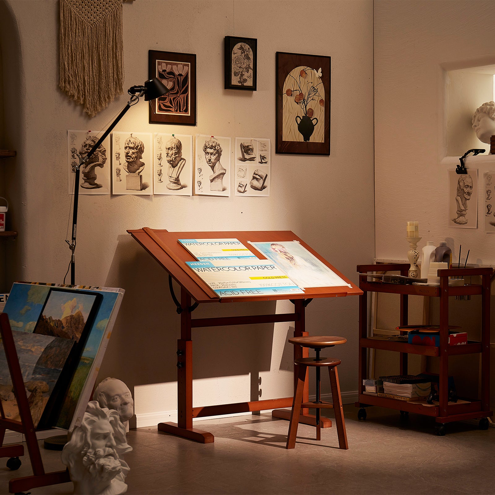 meeden-xsz-6008-table-dessin-noyer-clair-grand-format image 7