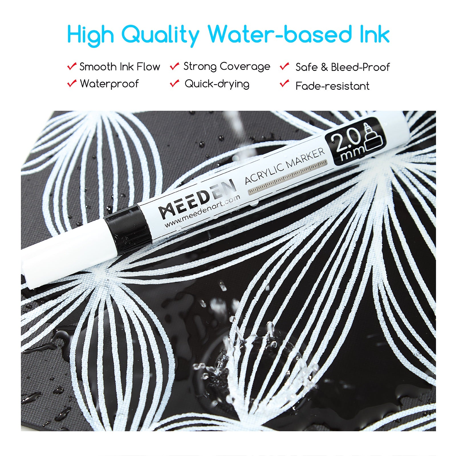 meeden-markers-feutre-acrylique-noir-et-blanc-pointe-2-mm image 4