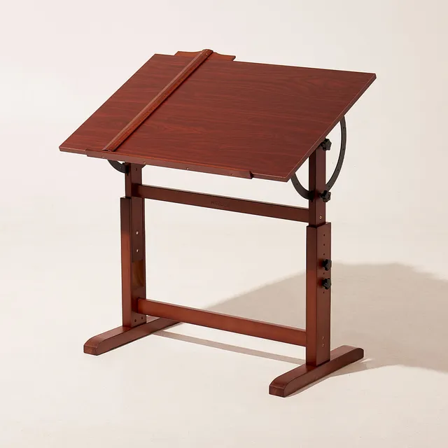 meeden-desks-xsz-4-table-dessin-noyer-fonc-vintage image 1