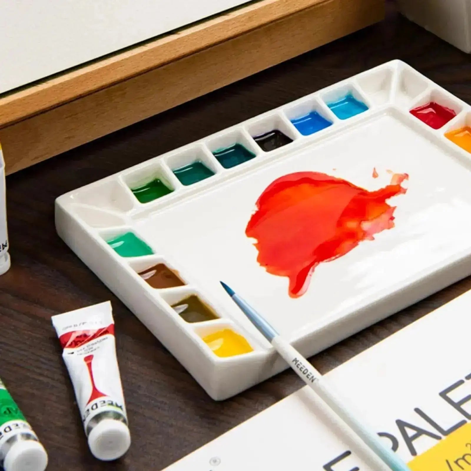 meeden-palettes-palette-porcelaine-18-puits-aquarelle-blanc image 6