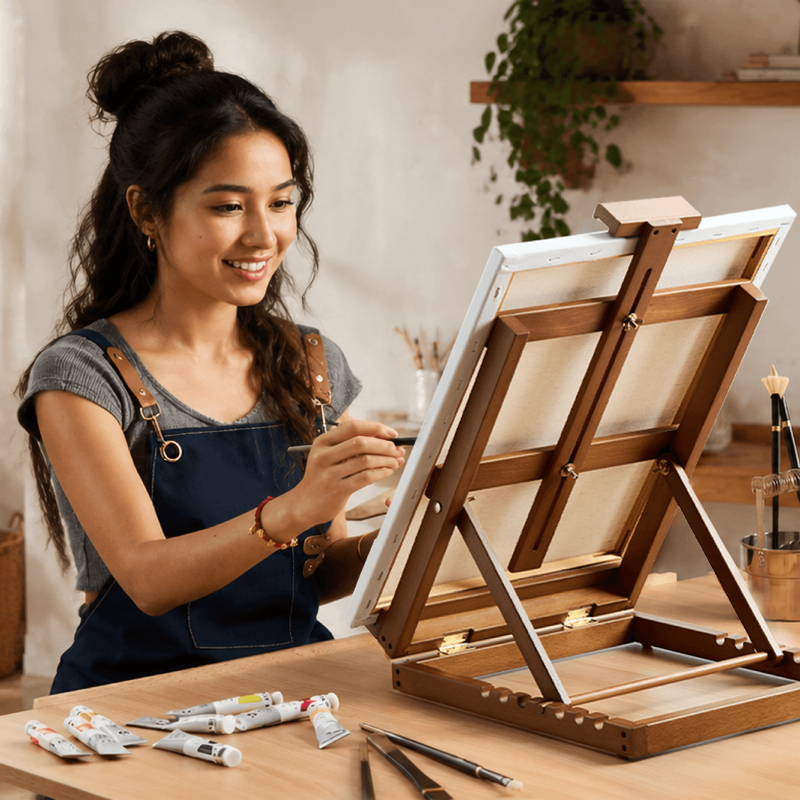 meeden-hj-11-chevalet-de-table-h-noyer-58-cm image 2
