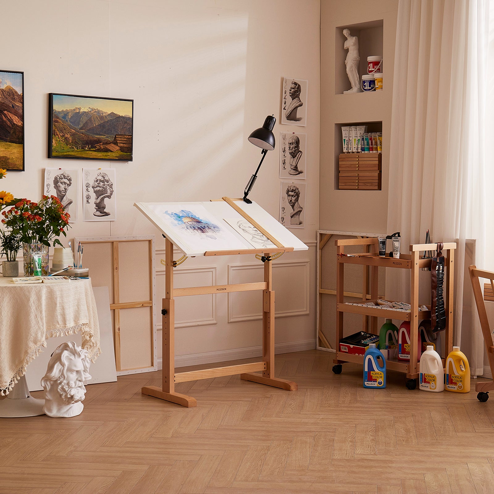 meeden-xsz-5-table-dessin-bois-blanche-inclinable image 3