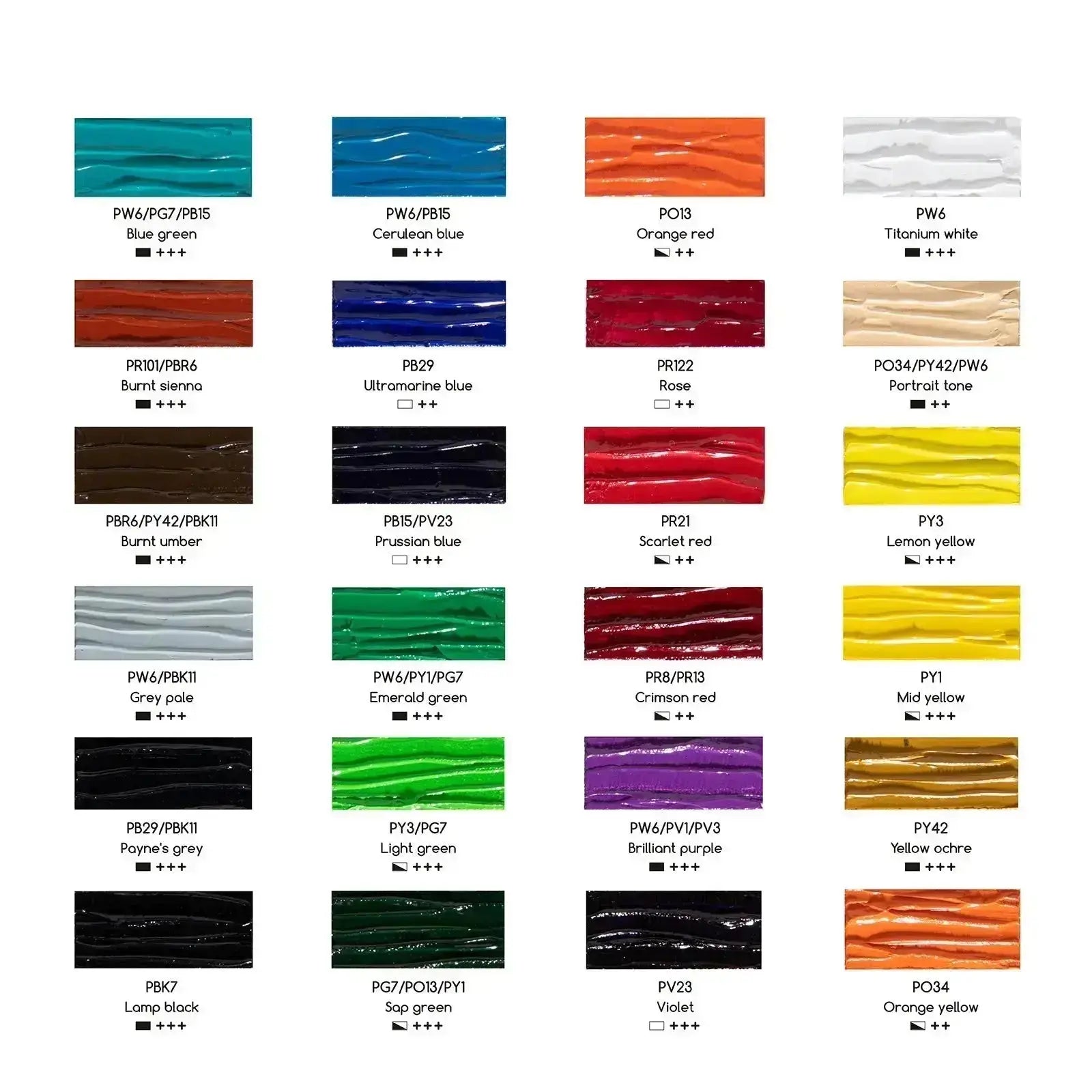 meeden-oil-paint-peinture-l-huile-24-tubes-22-ml image 2
