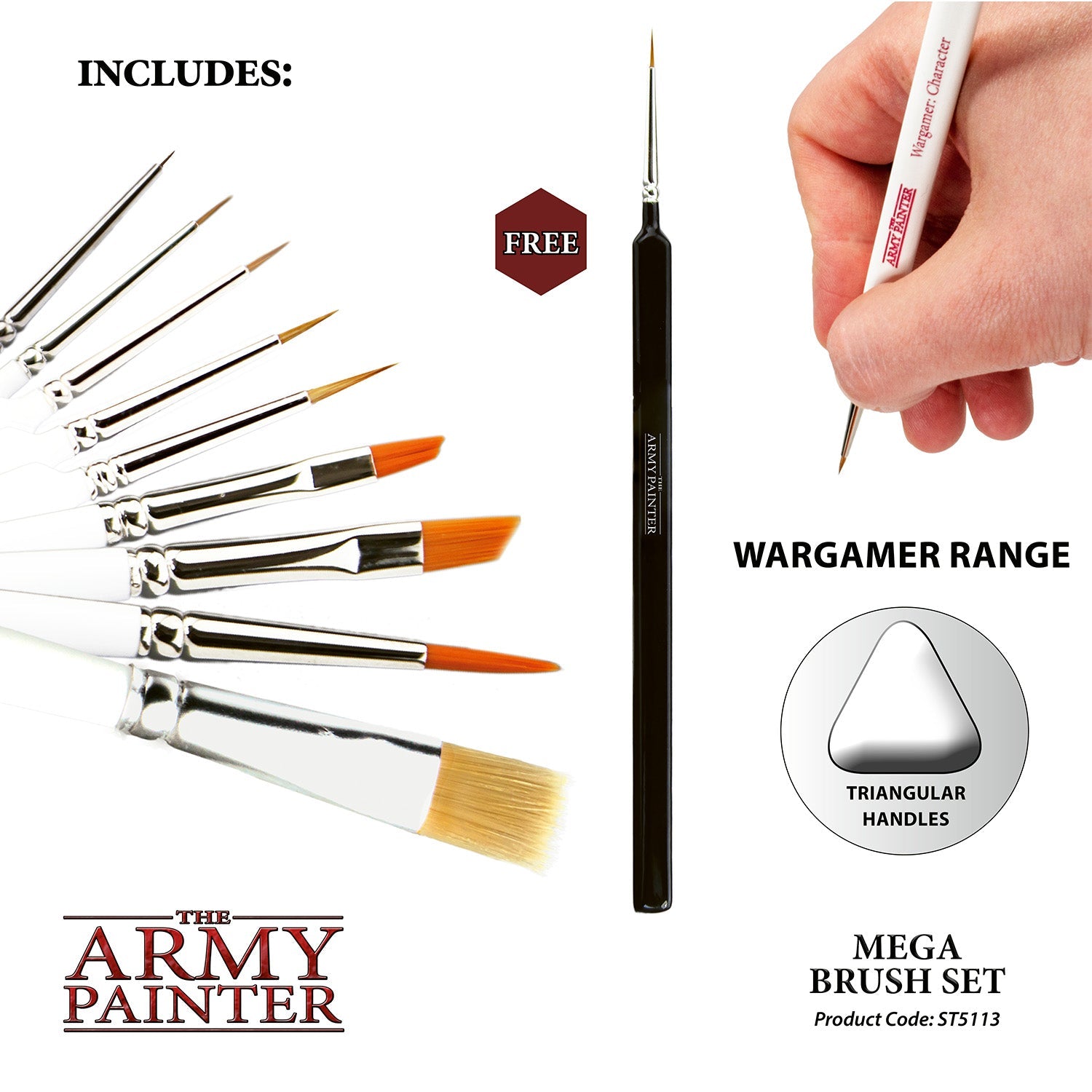 the-army-painter-mega-brush-set-10-pinceaux-figurine image 3