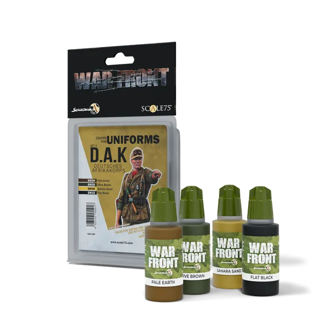 scale75-warfront-dak-set-2-peinture-acrylique-4-pots-afrika-korps image 1