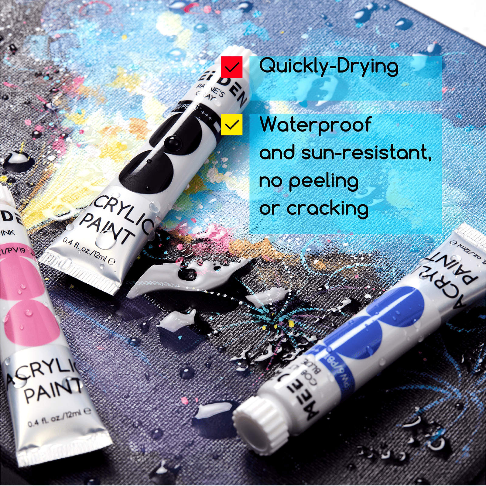 meeden-acrylic-paint-peinture-acrylique-24-tubes-12-ml-multicolore image 4