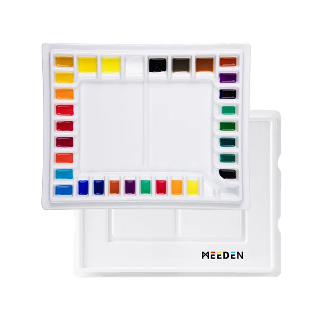 meeden-palettes-palette-peinture-porcelaine-33-godets-avec-couvercle image 1