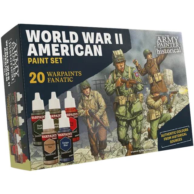 the-army-painter-warpaints-historical-wwii-american-set-peinture-10-pots image 1