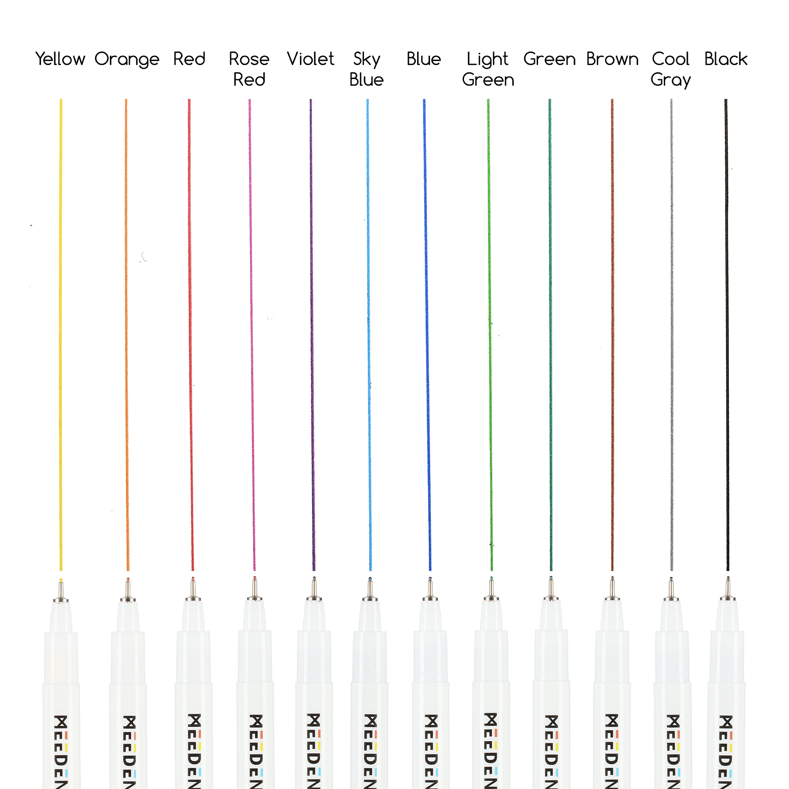 meeden-set-12-feutres-fins-0-4mm-couleurs-waterproof image 4